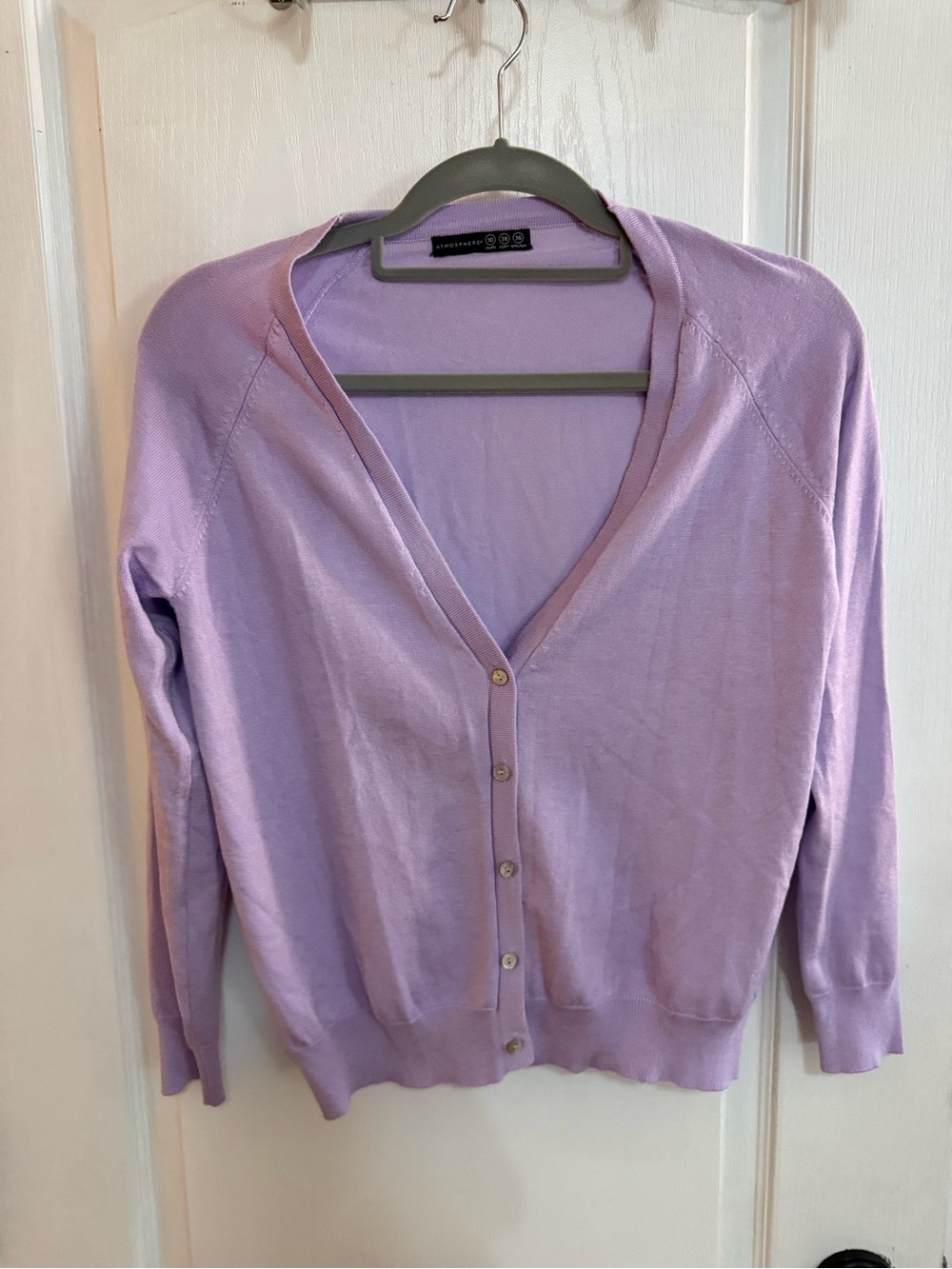 Atmosphere Lavender Button-Front V-Neck Cardigan